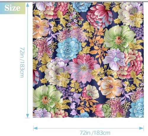 Chic Boho Floral Shower Curtain