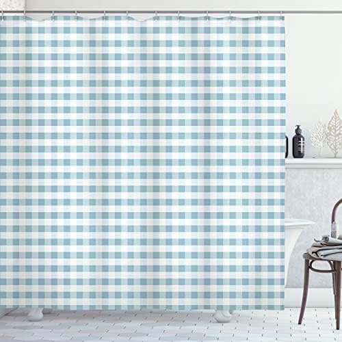 Ambesonne Monochrome Gingham Shower Curtain Set