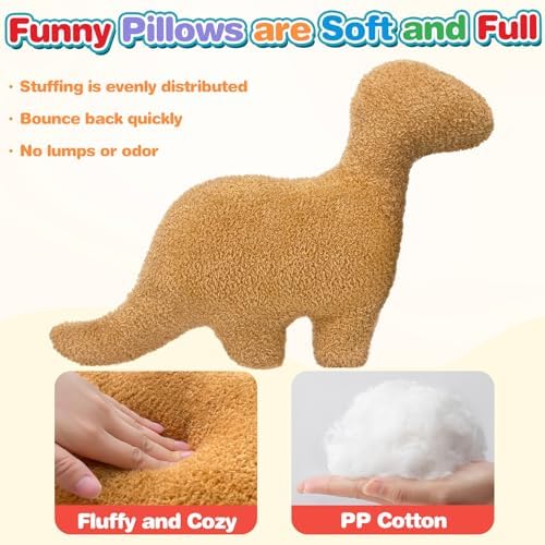 Chicken Dino Nuggets Pillow Funny Decor