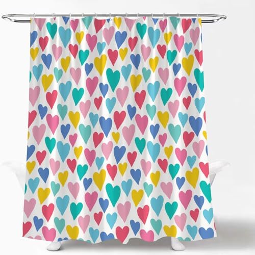 Valentines Day Heart Shower Curtain