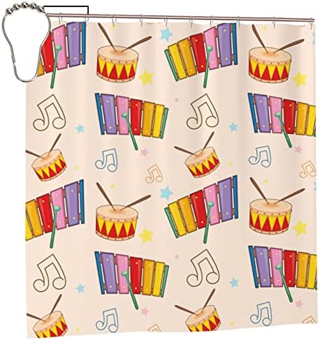 Shower Curtain 72x72 Inches with Hooks