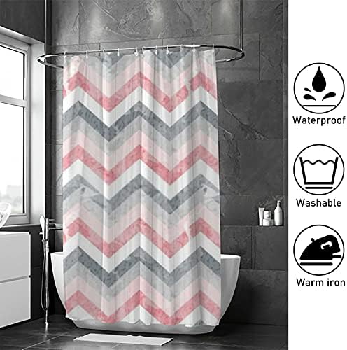 Hapuxt Zigzag Waterproof Bath Curtains
