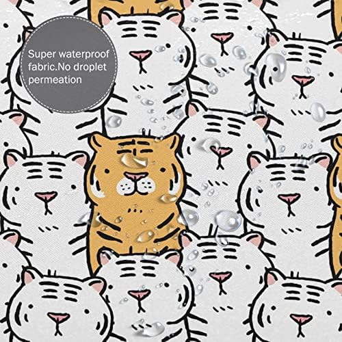 72x72-Inch Cartoon Tiger Machine Washable