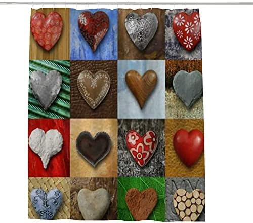 Rashu Heart-Shaped Shower Curtain for Your Bathroom