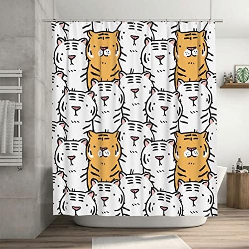 72x72-Inch Cartoon Tiger Machine Washable