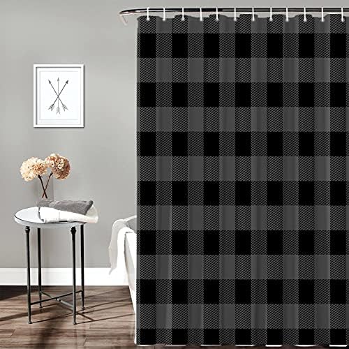 Luxury Buffalo Plaid Shower Curtain