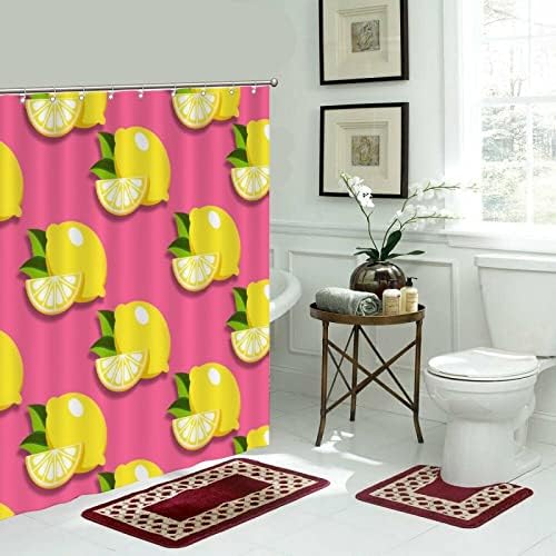 Charming Abstract shower curtain Modern Lemon Fruit Design
