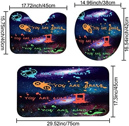 boys gaming Bathroom shower curtain set