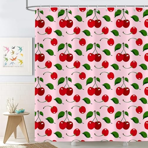 4-Piece Pink Cherry Bathroom Set