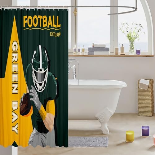 Feelyou Football Bath Set 72x72 for Kids Adults Durable Odor-Fighting