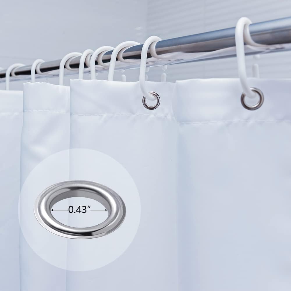 Black White Heart Shower Curtain