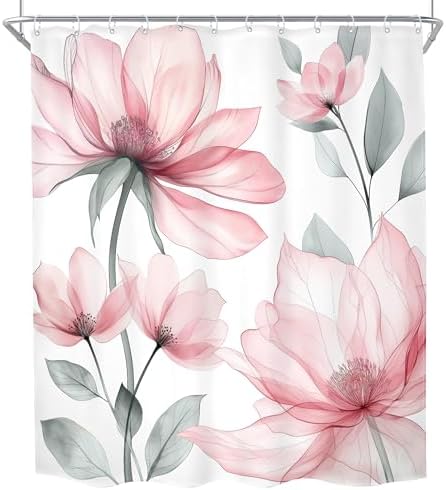 Meshely Pink Floral 60x72 Curtain