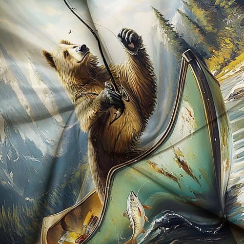 Rustic Bear 70x70 inch