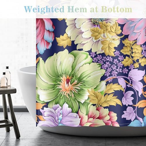 Chic Boho Floral Shower Curtain