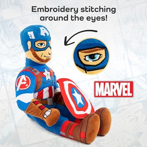 Jay Franco Marvel Super Hero Adventures Toddler Captain America Plush Pillow Buddy