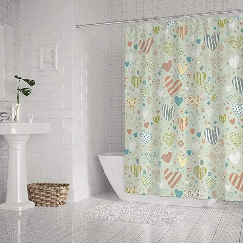 ZHIHUI Waterproof Shower Curtain Set 60x72 inch