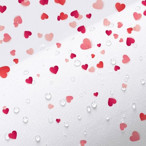 Valentine Red Heart Shower Curtain