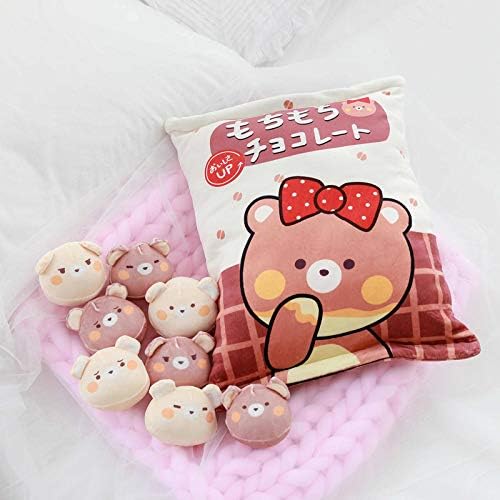 Nenas Chocolate Bear Plush Bag for Girls Room Decor
