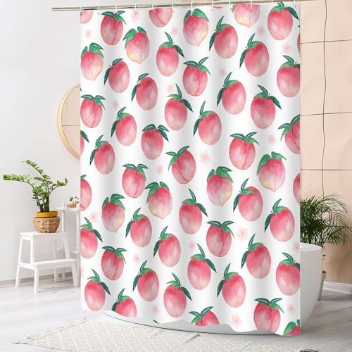 Cute Peachy shower curtains for bathroom decor