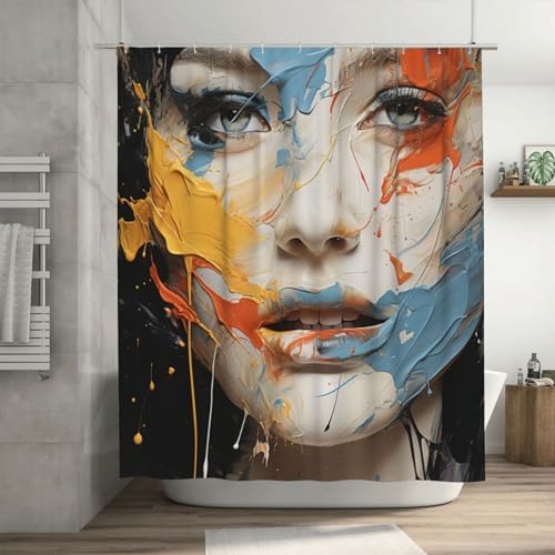 DAOWANGZUO Female Face Shower Curtain Set