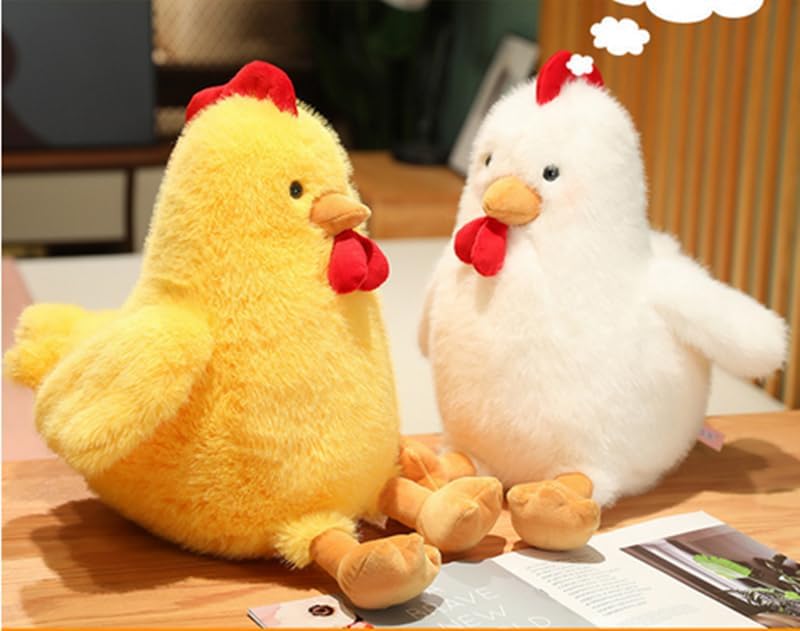 JOSON Cuddling Companions Adorable Chicken Plush Pillow for Kids White