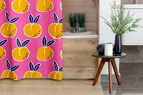 Pink Peach Shower Curtain Set - Vibrant Stylish Bathroom Decor
