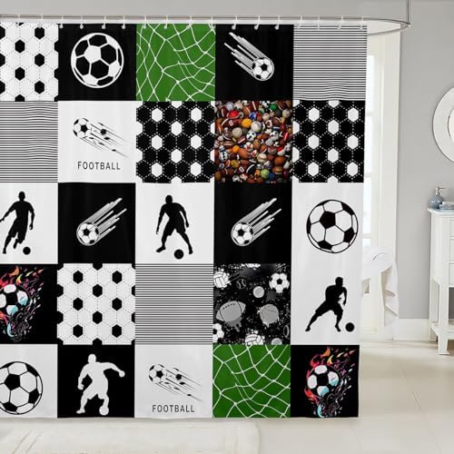 Waterproof Basketball Court Bartter Room 78 x 72 Shower Curtains