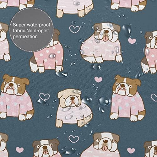 French Bulldog Shower Curtain 72x72 inches Deep Blue
