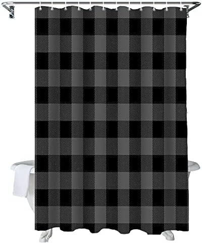Luxury Buffalo Plaid Shower Curtain