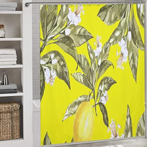 Fruit Lemon Polymer Yellow Bath Liner Set