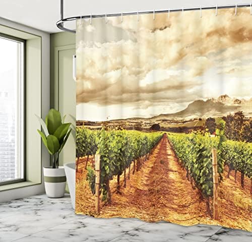 Ambesonne Country Shower Curtain Set with Hooks 1