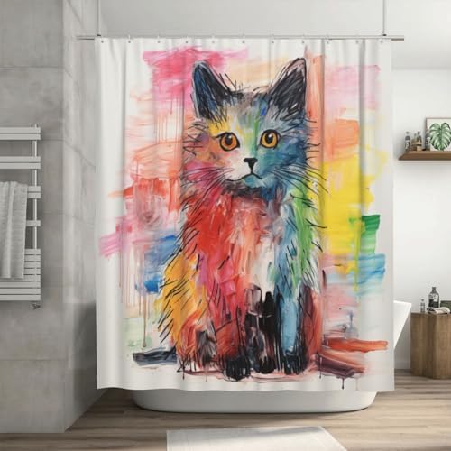 Brighten bath with Animal Cat 12-Hook Set - Durable Design