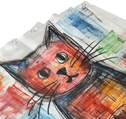 12 Piece Creative Crayon-Inspired Bathroom Shower Curtain Set for Home