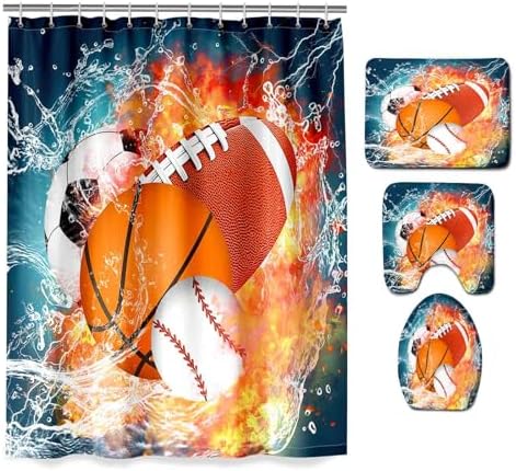 BasketballObservable Shower Curtain Set