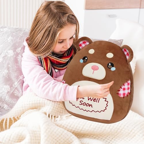 Cuteoy Get Well Soon Bear Plush Pillow