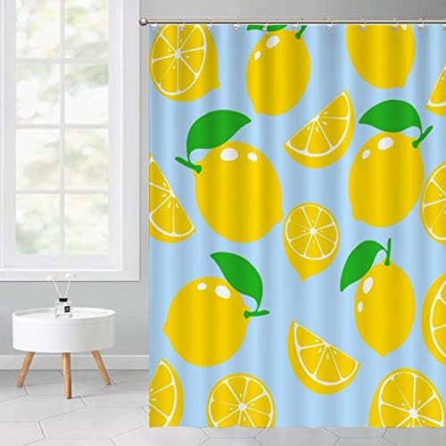 Lemon Fruit Bath Curves 71x91 Washable Washablelemicsrhs