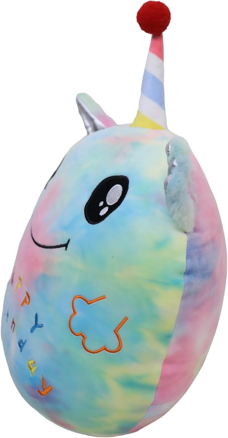 16-inch Plush Rainbow Axolotl Stuffed Animal Pillow for Kids and Adults