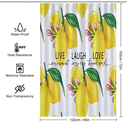Sweet Natural Fruit Pattern Shower Curtain 48x72