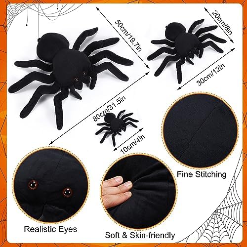 7-Piece Spider Stuffed Animal Set with Realistic Plush