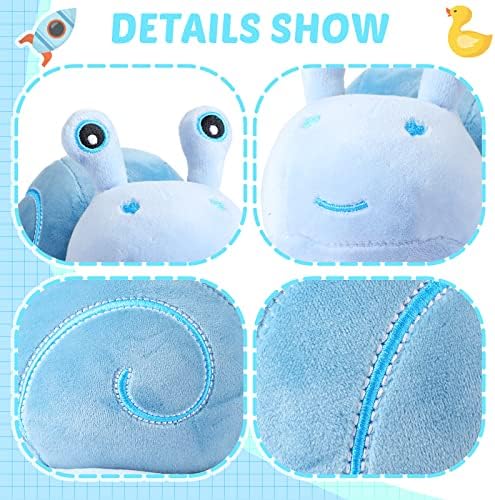 Two-Piece Civaner Pink Blue Snail Plush Pillow