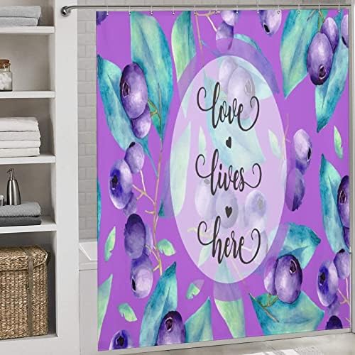 Sweet Natural Food Shower Curtain with 12 Hooks