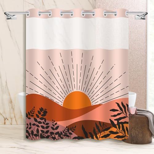 No Hook Boho Shower Curtain