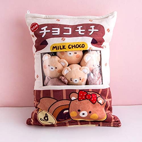 Nenas Chocolate Bear Plush Bag for Girls Room Decor