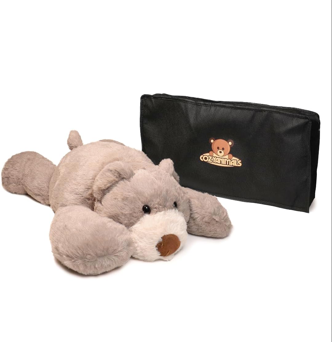 COZY Animal Bear - Microwaveable Plush Stuffed Toy for Adults Teens Kids