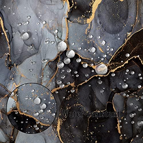 Luxury Gray Gold Marble Shower Curtain