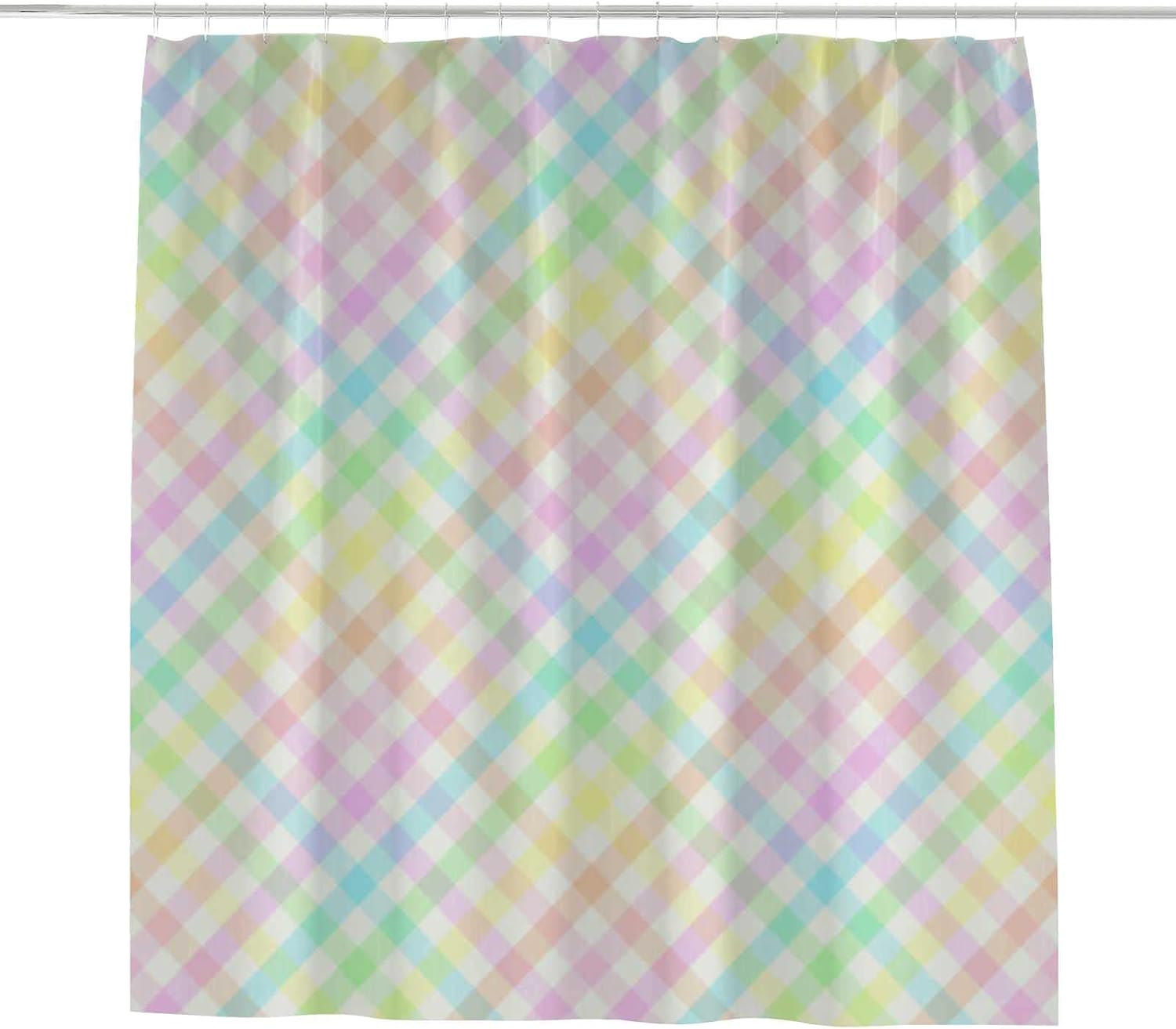 Durable Colorful Plaid Shower Curtains