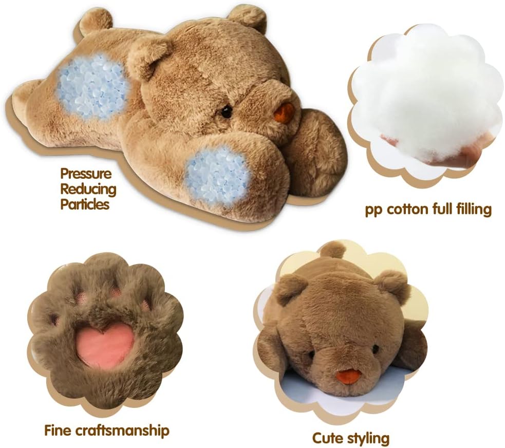 4 lbs Bear Weighted Stuffed Animal for Relaxation Stress Relief