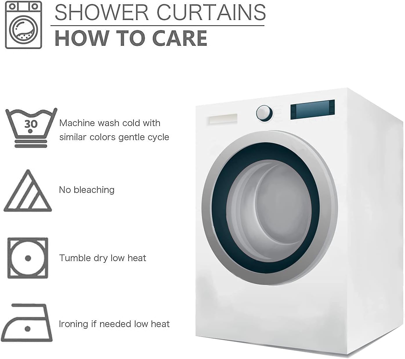 Waterproof Decorative Shower Curtain Set