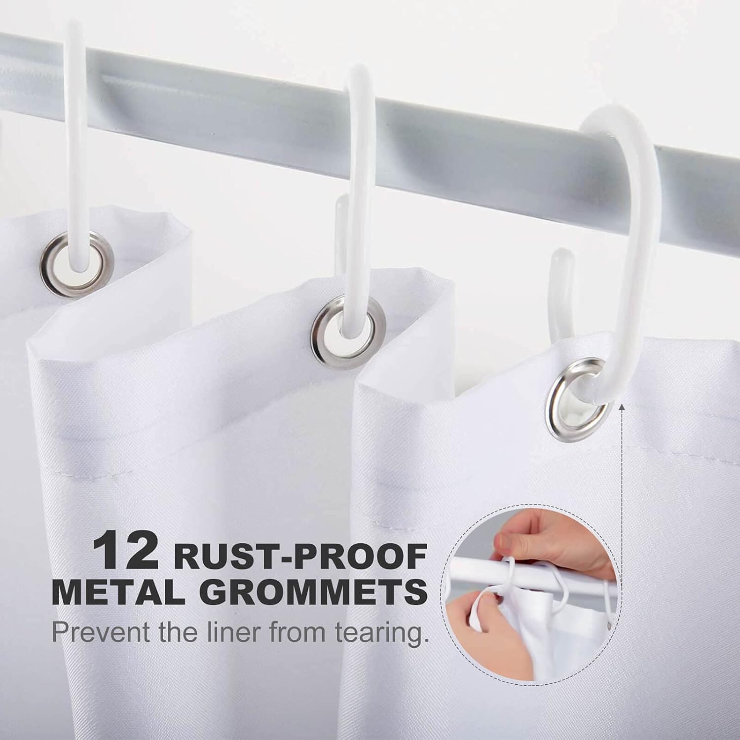 Modern Olive Green Washable Shower Curtain Set