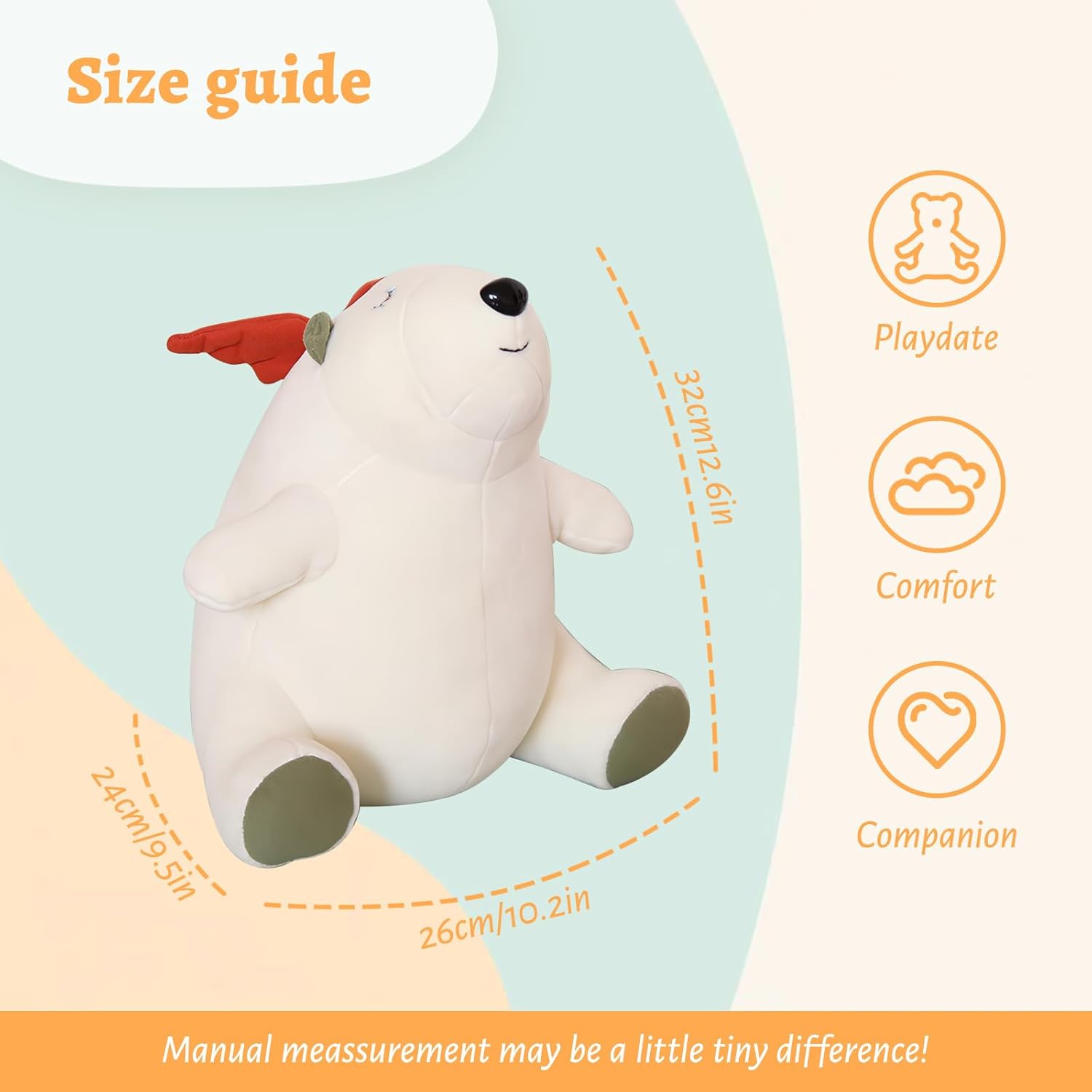 Roqei Polar Bear Plush Pillow
